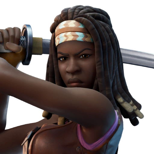 Fortnite Michonne Png (black, white)