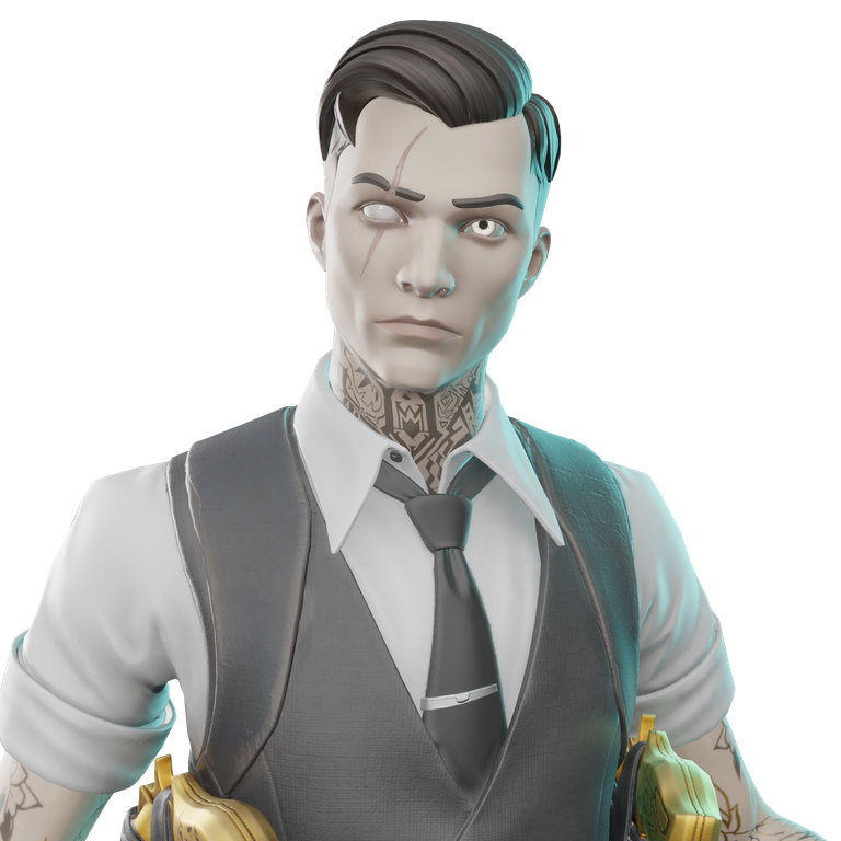 Fortnite Midas Png Image (black, gray, silver)