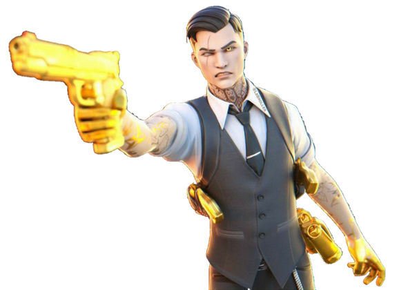 Fortnite Midas Png Transparent (indigo, black, gray)