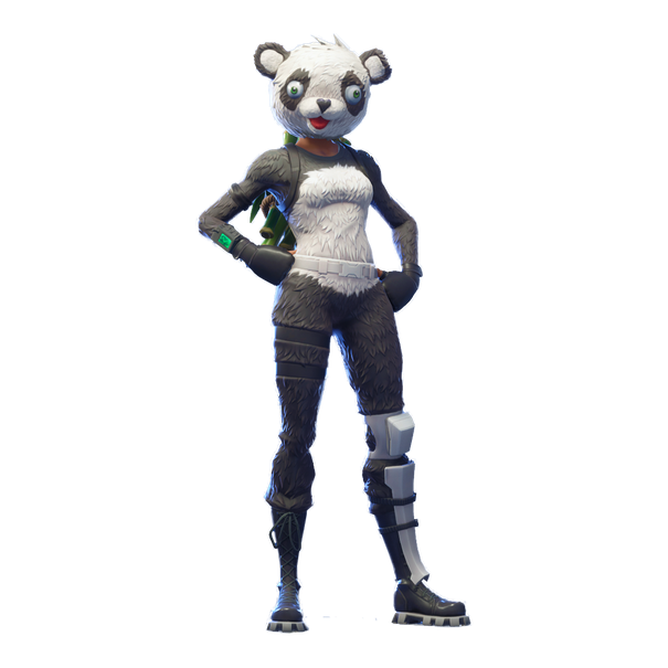 Fortnite P.A.N.D.A Team Leader Png File (black)