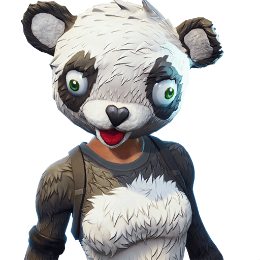 Fortnite P.A.N.D.A Team Leader Transparent Png (black, beige)