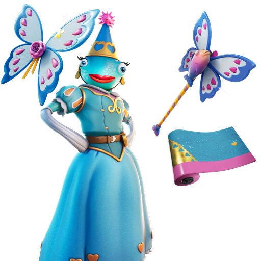 Fortnite Princess Felicity Fish Png (black, gray, plum)