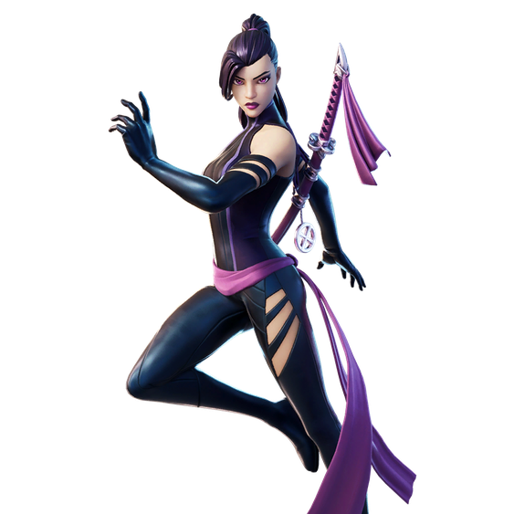 Fortnite Psylocke Png (black)