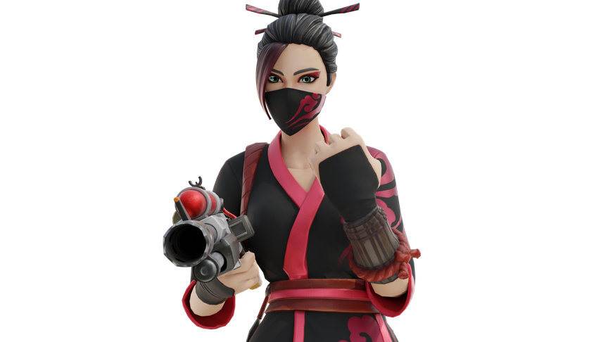 Fortnite Red Jade Png File (black)