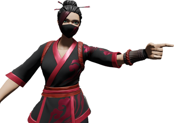 Fortnite Red Jade Png (indigo, black)