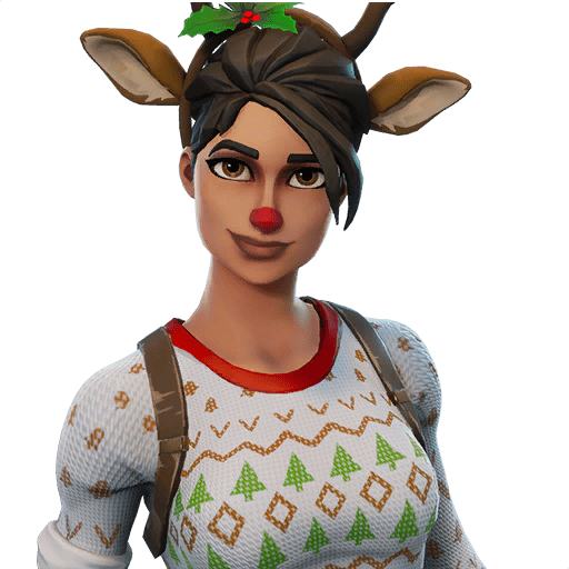 Fortnite Red Nosed Raider Png (black, chocolate, silver)