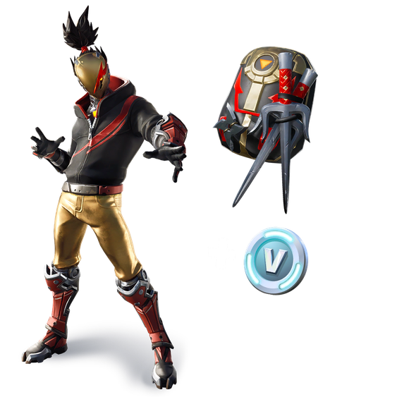 Fortnite Red Strike Png Hd (black, white)