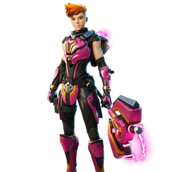 Fortnite Reese Png (black, purplish red)