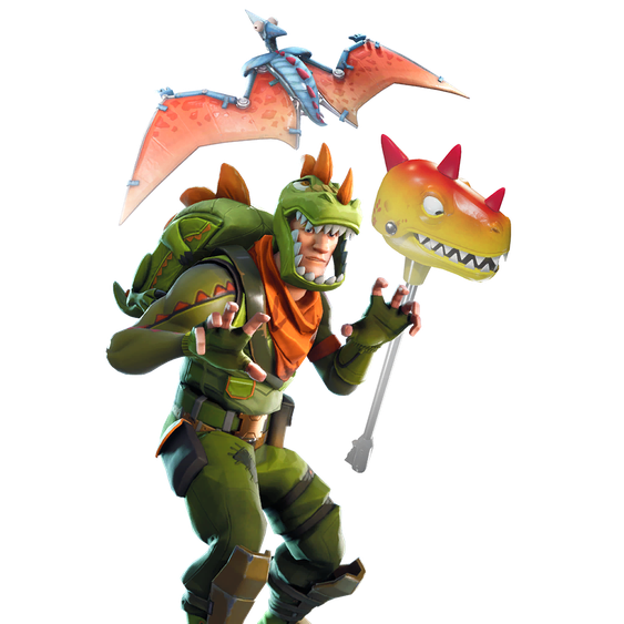 Fortnite Rex Skin Png Hd (black, salmon)