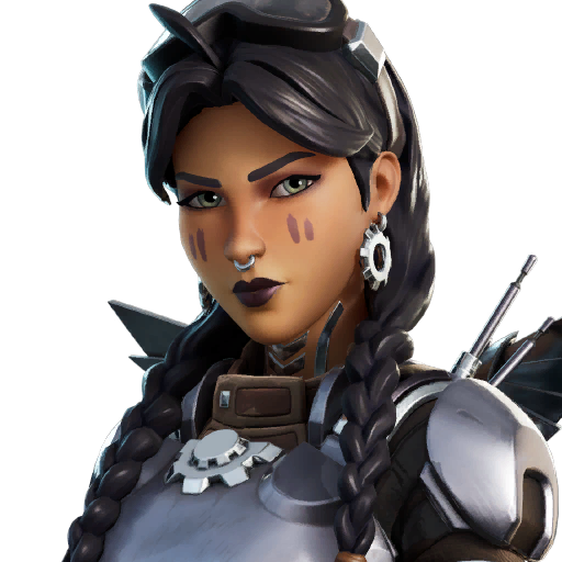 Fortnite Scrapknight Jules Png (black, gray)