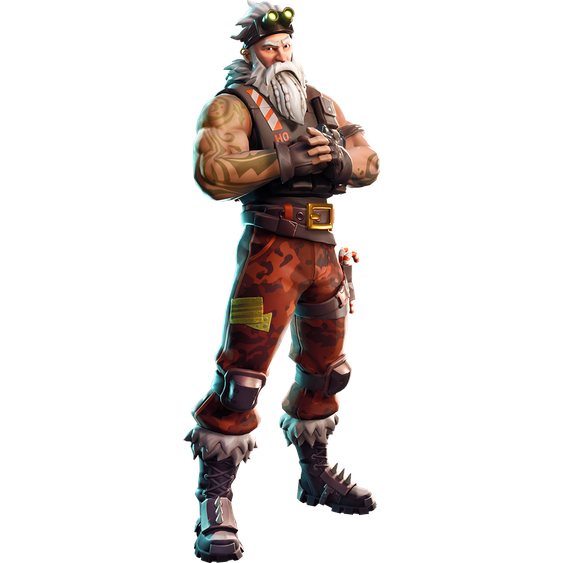 Fortnite Sgt. Winter Png (teal, black)