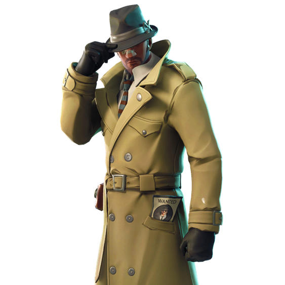 Fortnite Sleuth Png (black)