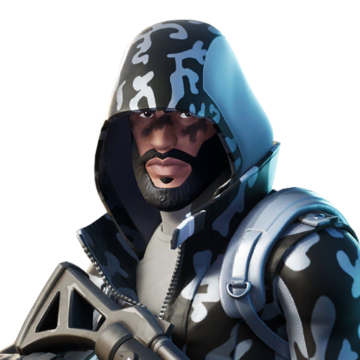 Fortnite Snow Striker Png Hd (gray, mint, lavender, black, silver)