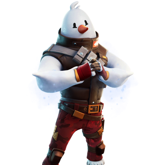 Fortnite Snowmando Png (black, silver, lavender)