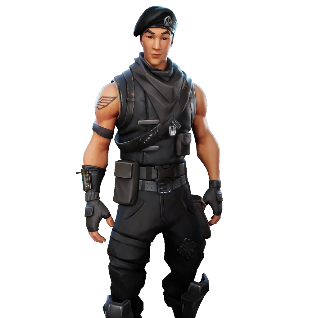 Fortnite Special Forces Png (teal, black, gray)