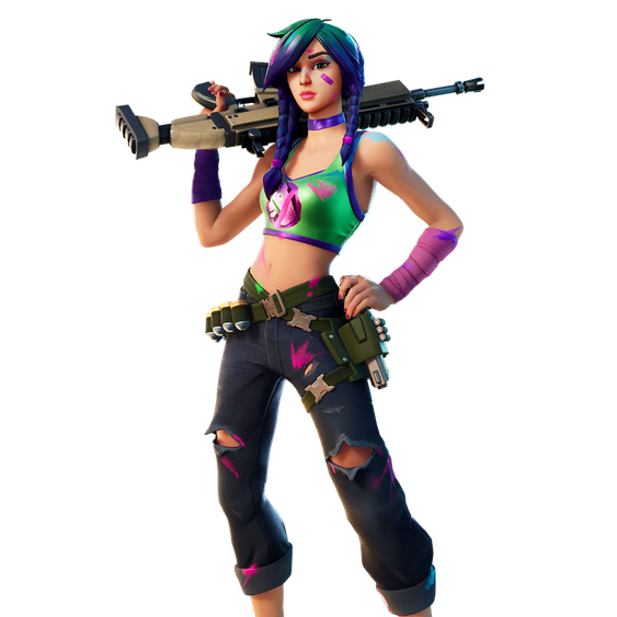 Fortnite Splatterella Png (black)