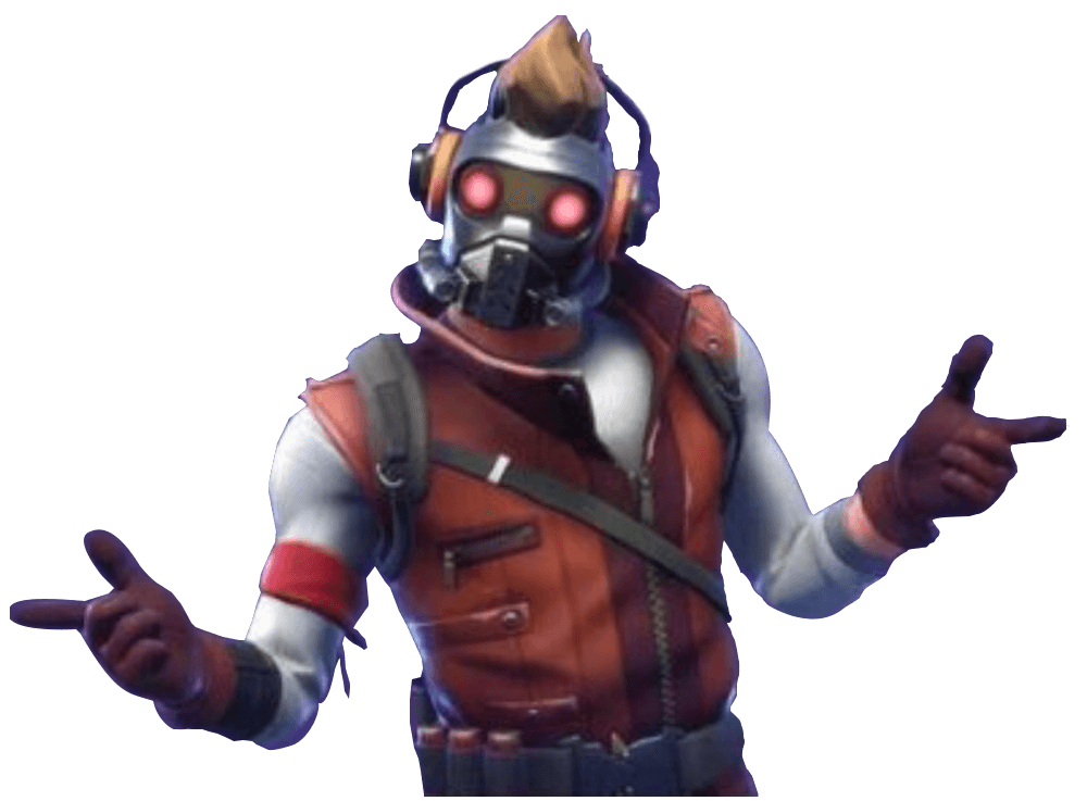 Fortnite Star Lord Outfit Png Pic (black, white)