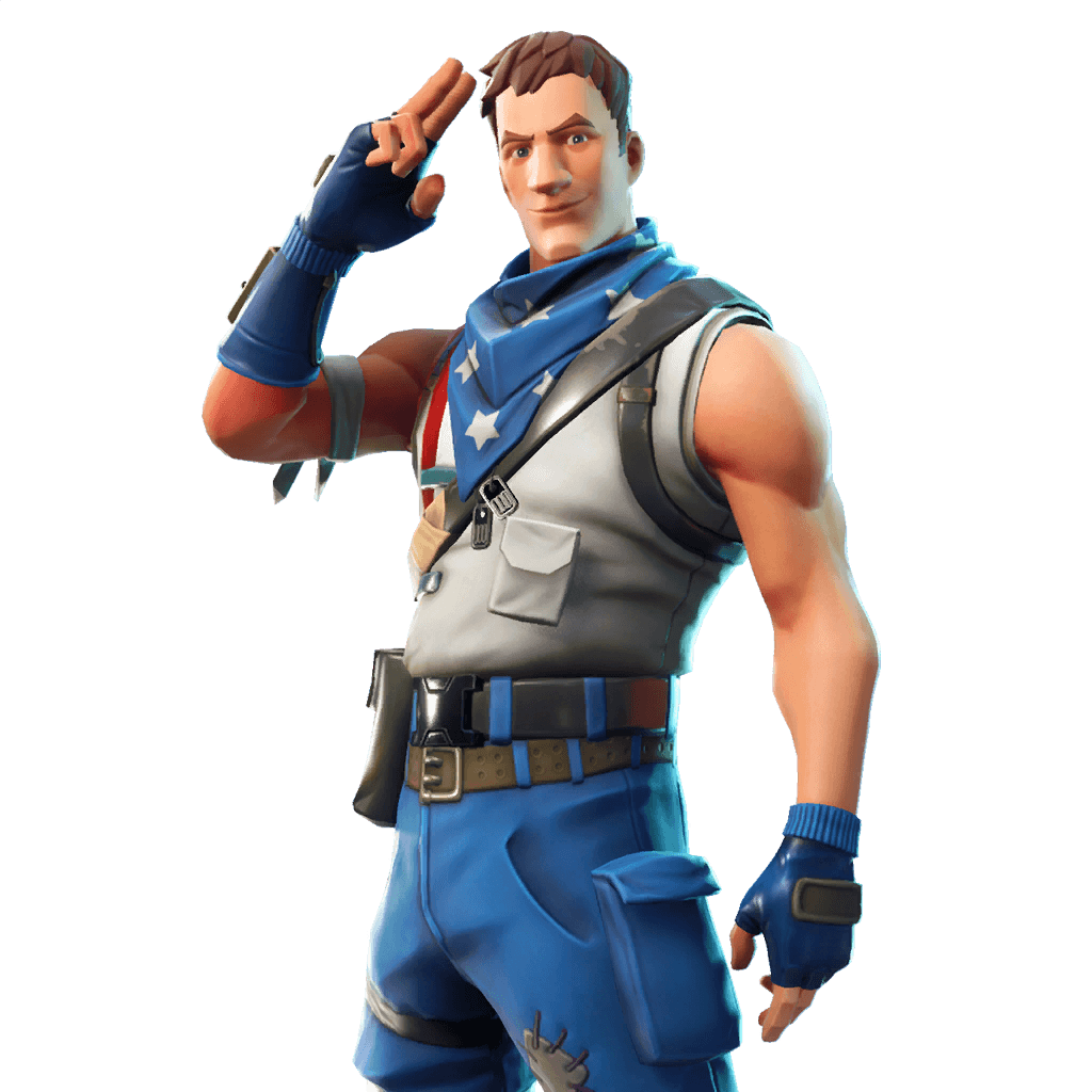 Fortnite Star Spangled Ranger Png File (gray)