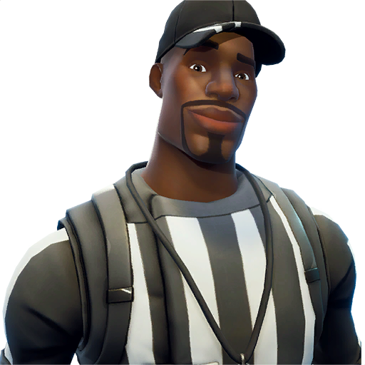 Fortnite Striped Soldier Png (black, white)