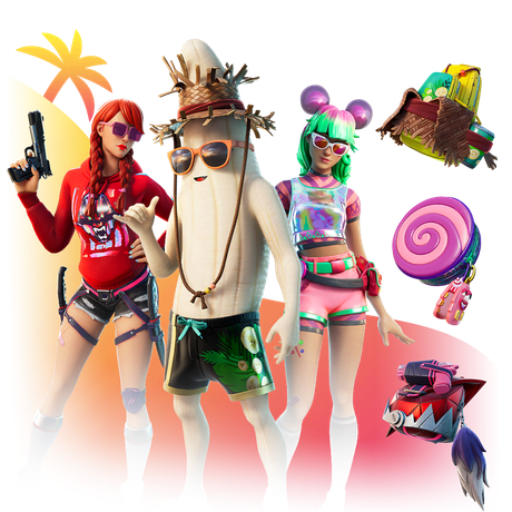 Fortnite Summer Fable Png Hd (black, salmon)