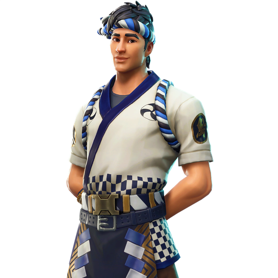 Fortnite Sushi Master Png (black, silver)