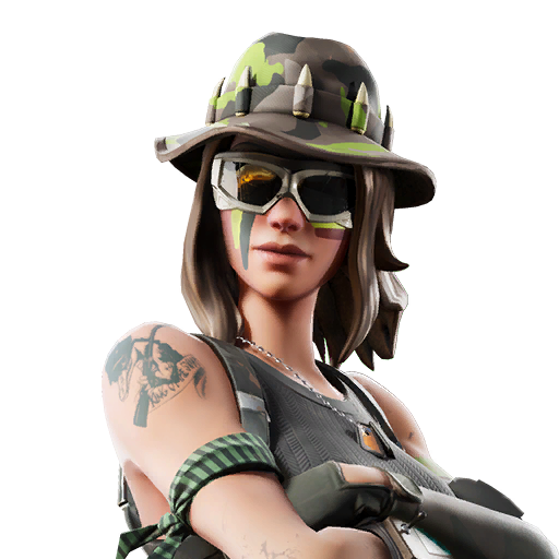 Fortnite Swamp Stalker Png (black, gray, silver)