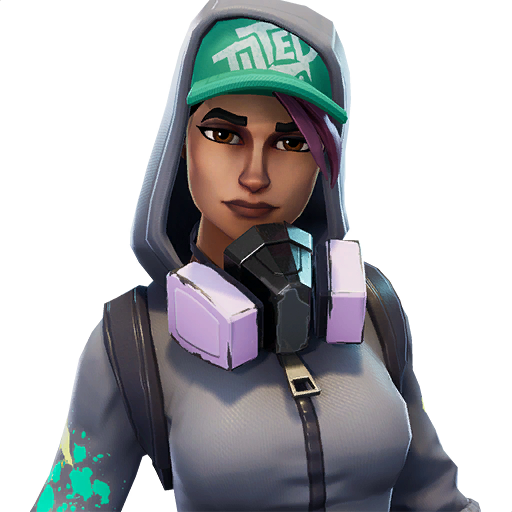 Fortnite Teknique Png Image (indigo, black, lavender)