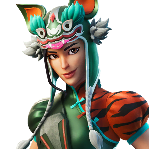 Fortnite Tigeress Png (teal, black, gray)