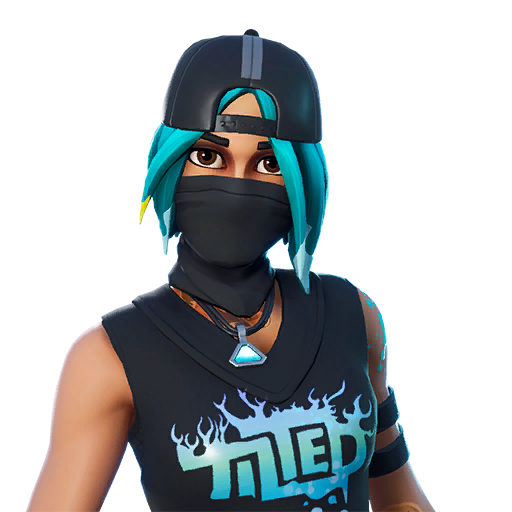 Fortnite Tilted Teknique Png (black, mint, lavender)