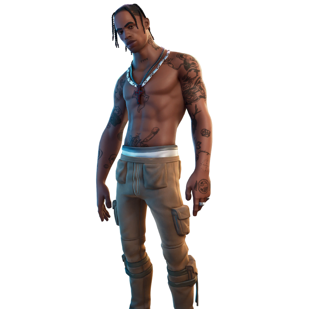 Fortnite Travis Scott Png Image (black)