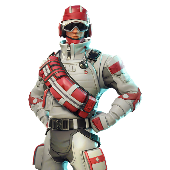 Fortnite Triage Trooper Png Hd (black, gray, silver)