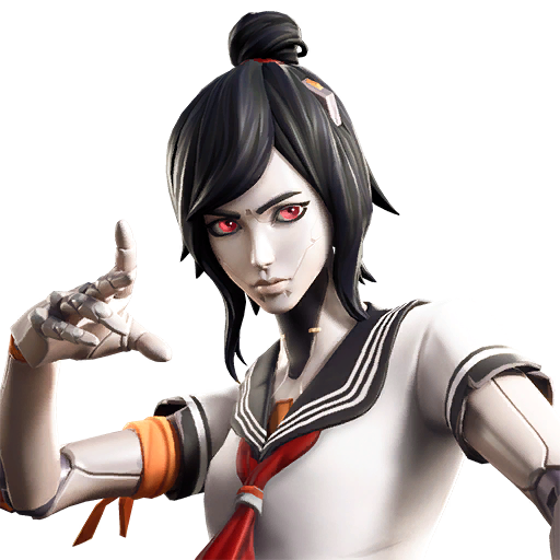 Fortnite Tsuki Png (gray, silver, white)