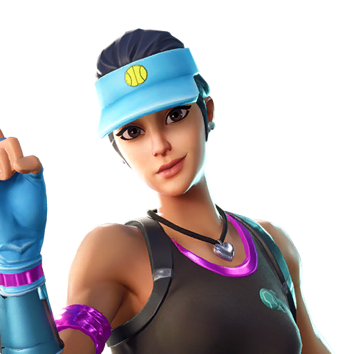 Fortnite Volley Girl Png (teal, maroon, gray, silver)