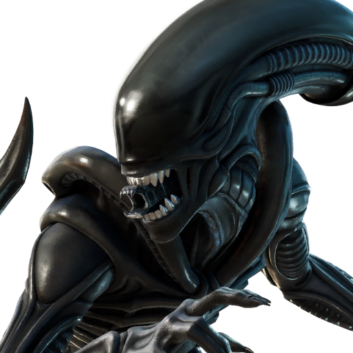 Fortnite Xenomorph Png (black, gray, silver)