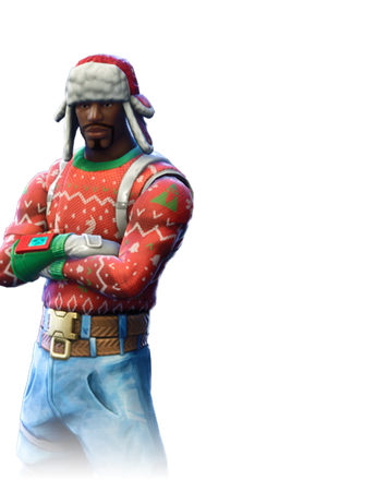 Fortnite Yuletide Ranger Png File (black, gray, mint, silver)