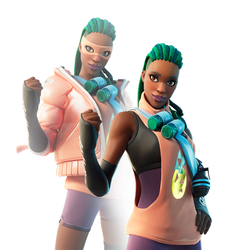 Fortnite Zina Png (black, salmon)