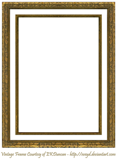 Portrait Frame Png Image (black)