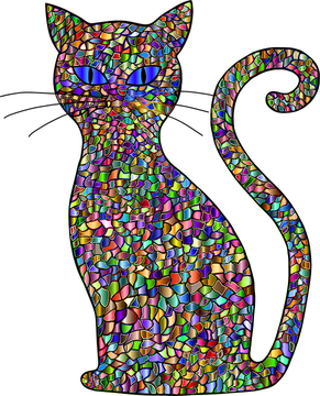 Mosaic Art Png Photos (black)