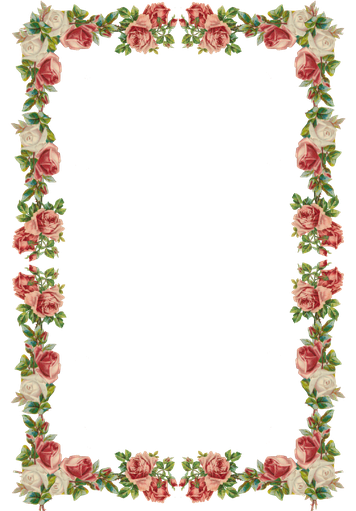 Rose Frame Png Picture (silver, black)