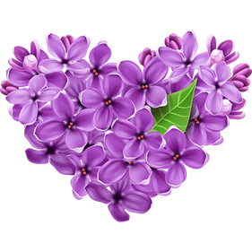 Rose Heart Png Photo (gray, violet, plum, black)