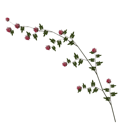 Rose Vine Png Image (lavender, white)