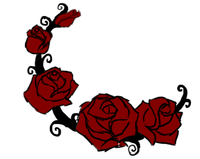 Rose Vine Png Transparent Image (black, maroon, white)