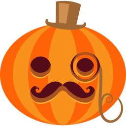 Posh Pumpkin Halloween Free Png Icon Download (salmon, maroon, black, orange, chocolate)