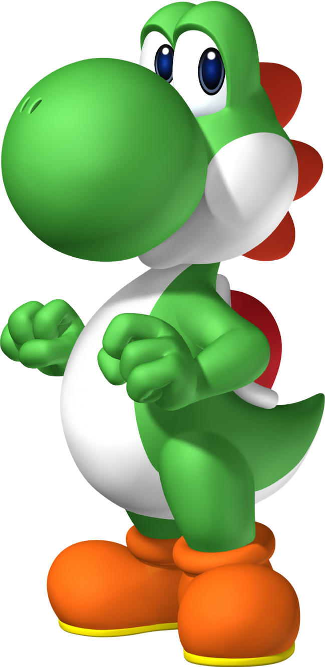 Yoshi Mario No Background (olive, white, black, green, silver)