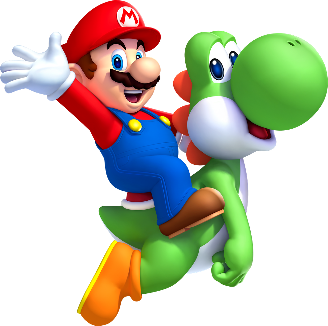 Yoshi Mario Png Cutout (chocolate, teal, maroon, white, black)