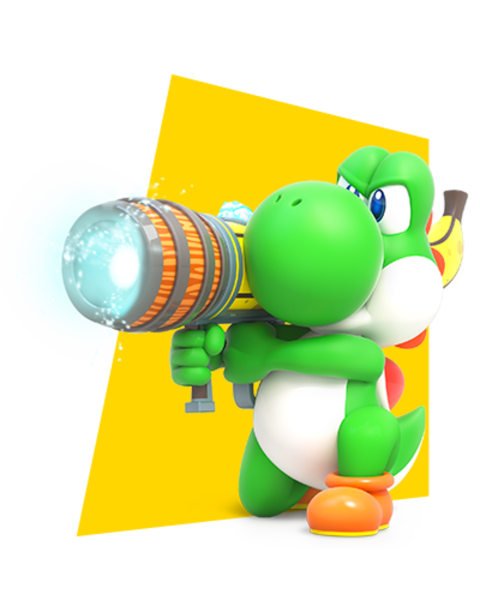 Yoshi Mario Png Photo (gold, black, mint, white)