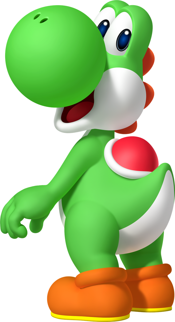 Yoshi Mario Png Picture (black, green, gray, white)