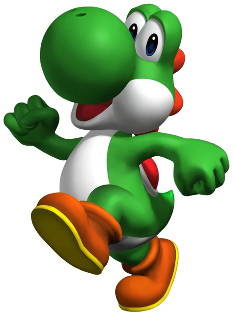 Yoshi Transparent Background (black, lavender, white, olive)