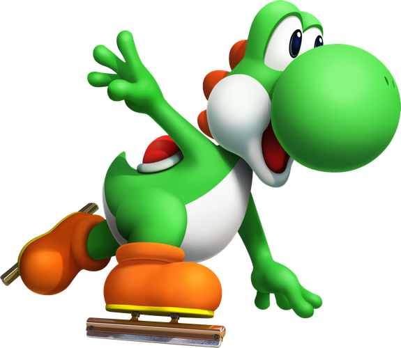 Yoshi Transparent Png (black, white, mint, lime)