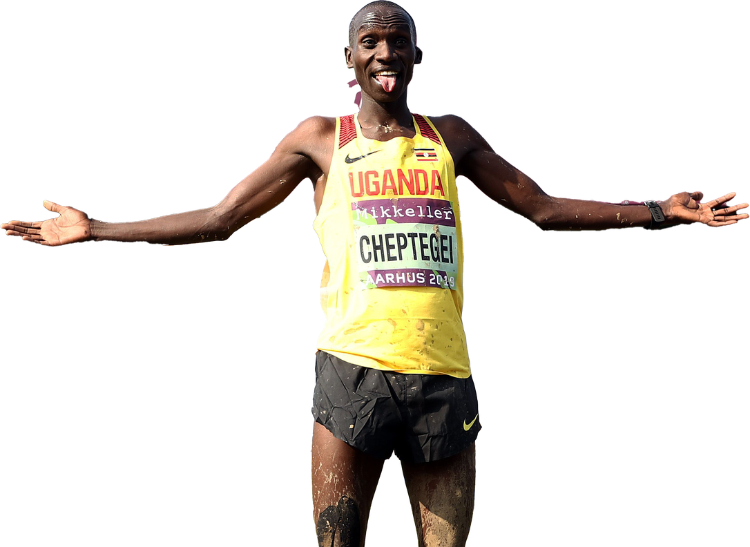 Joshua Cheptegei Olympic Player Transparent Png (beige, black)